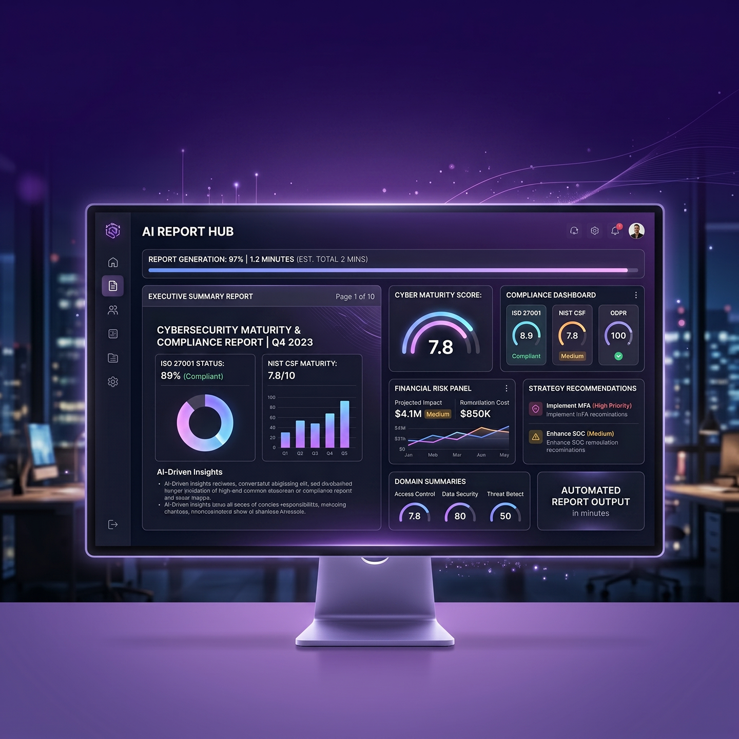 AI-Generated Compliance Reports Cyberforce
