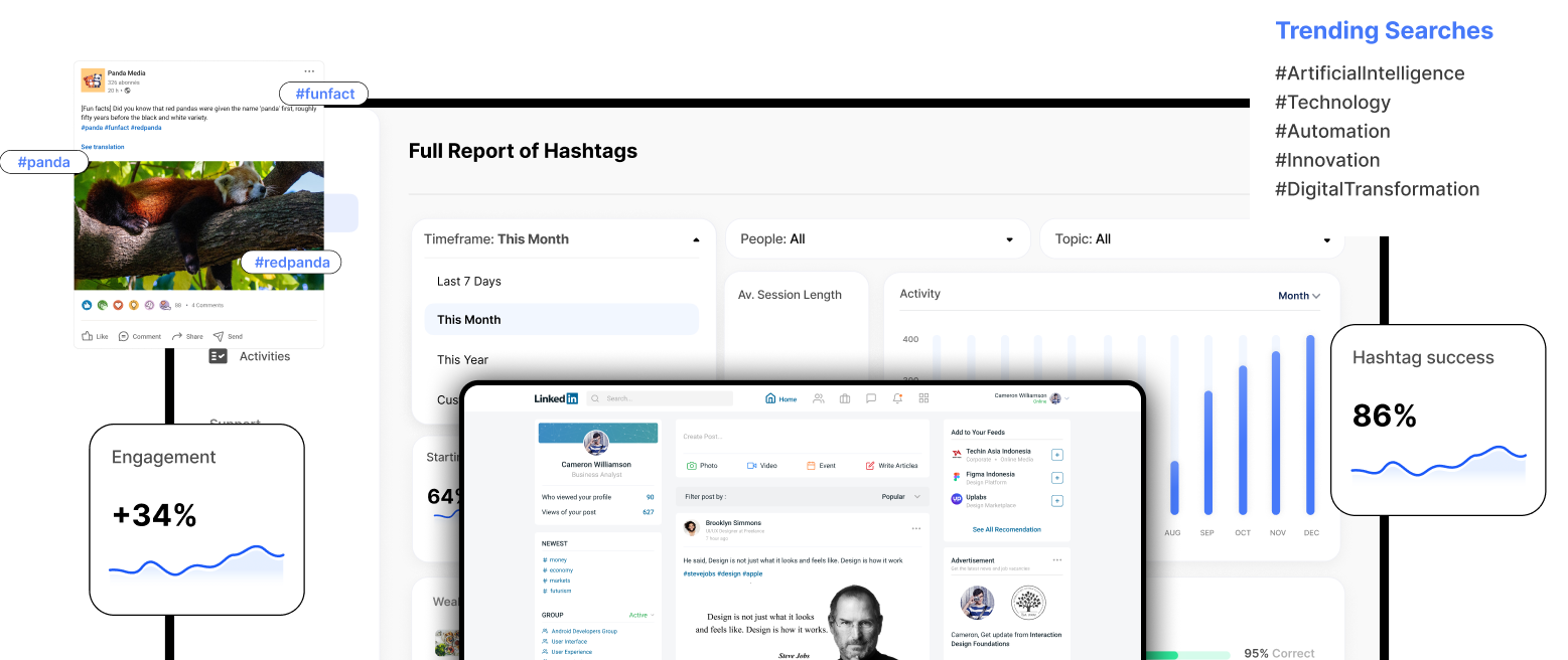LinkedIn Hashtracker Tezeract